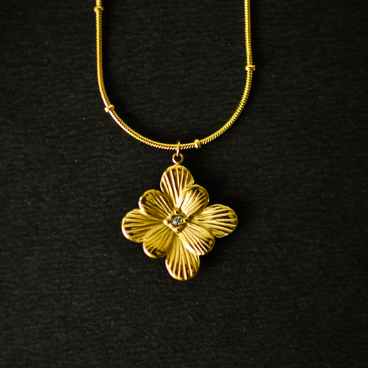 Gold Flower Pendant
