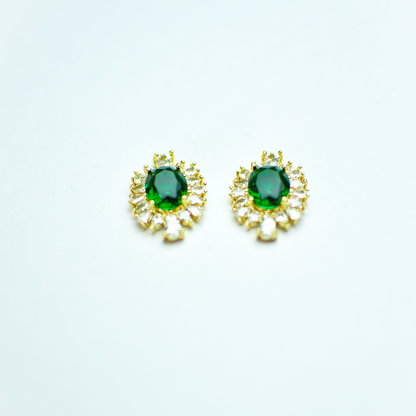 Green stud Earrings