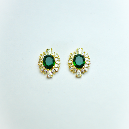 Green stud Earrings