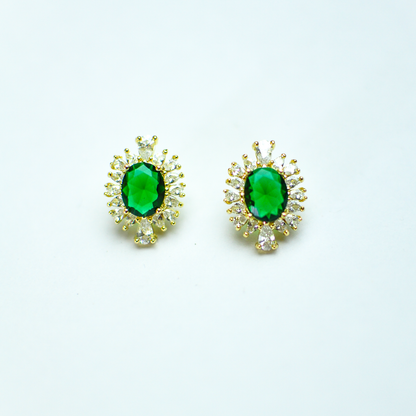 Green stud Earrings