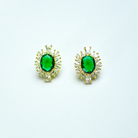 Green stud Earrings