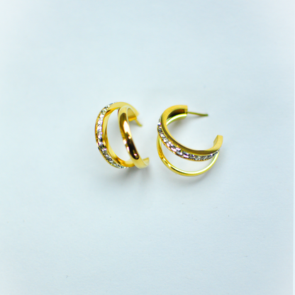 Zircon-Encrusted Hoop