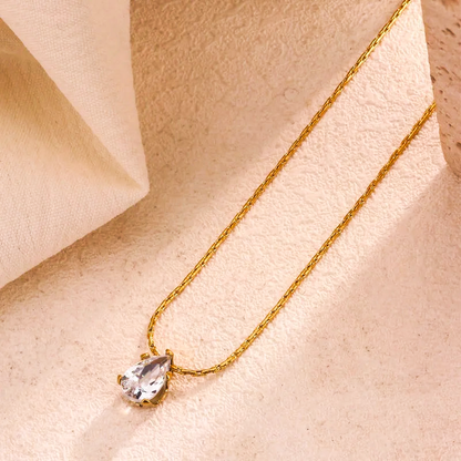 Water Drop Solitaire Necklace