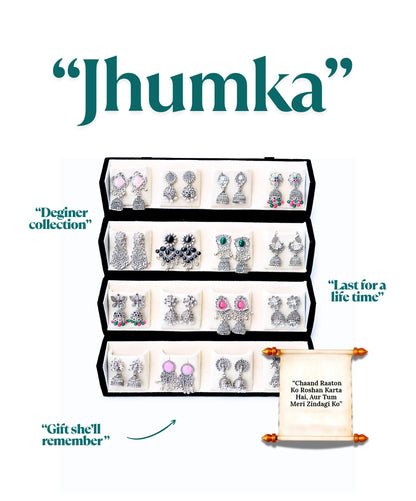 Seayona 16 Pair Jhumka Box