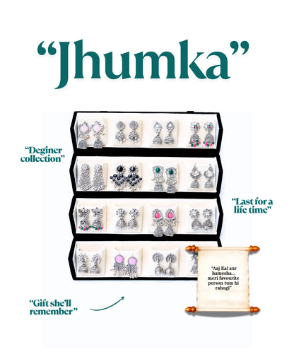 Seayona 16 Pair Jhumka Box