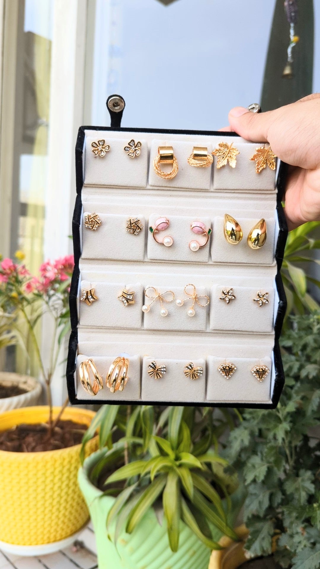 12 Pair Korean and Western Earrings Box