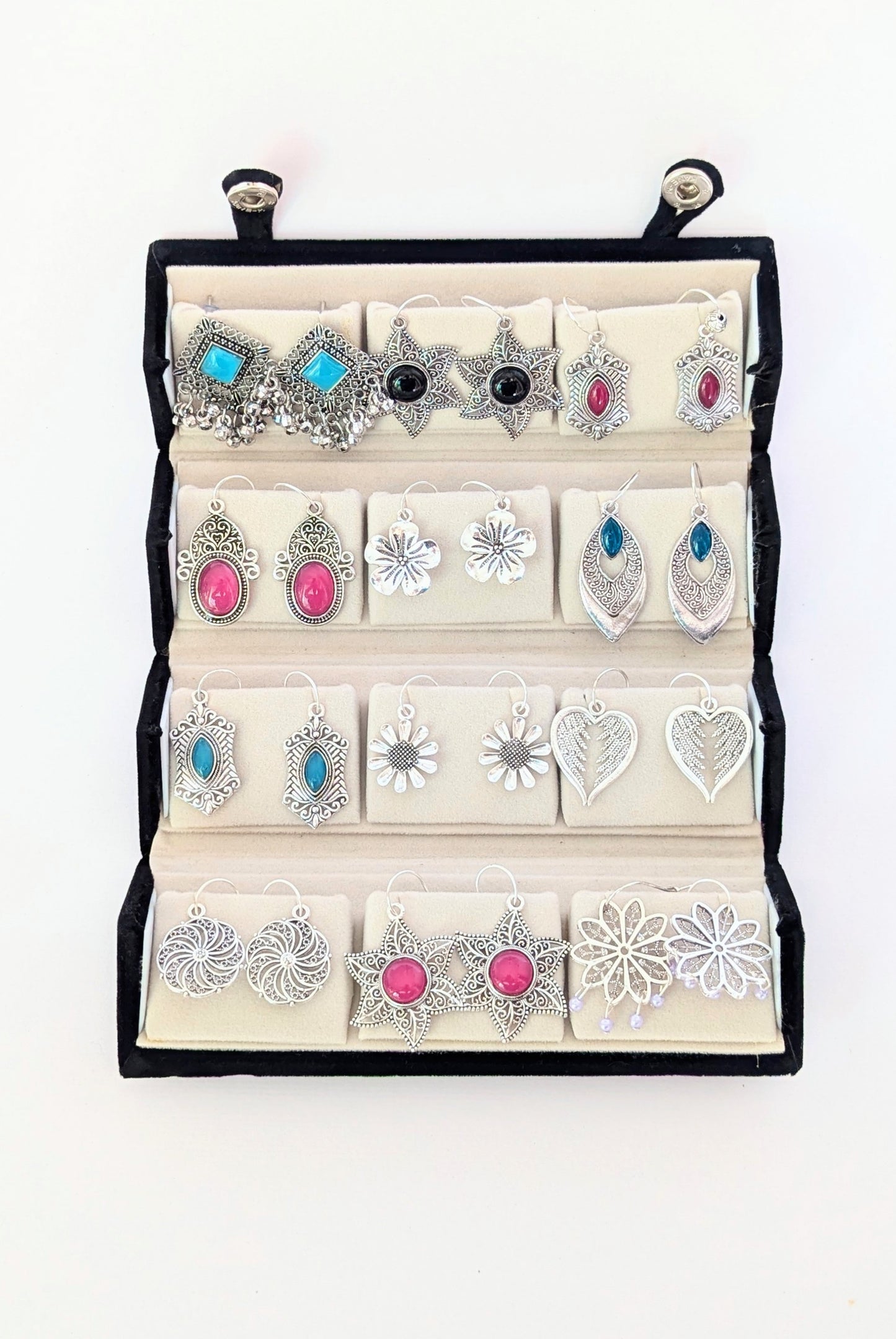 12 Oxidised Earrings studs combo 2