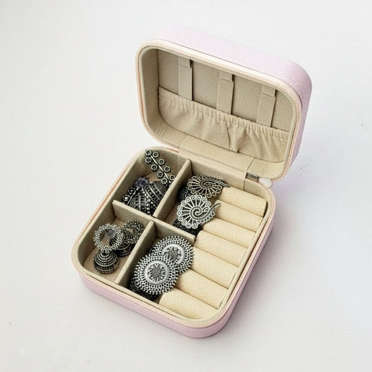 4 Oxidised Jhumka Leather Box