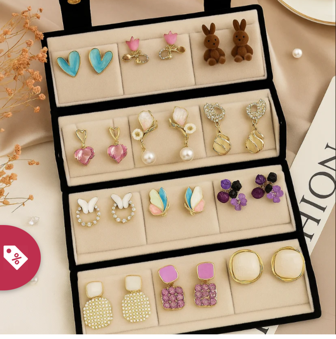 Korean 12 pair jewellery box